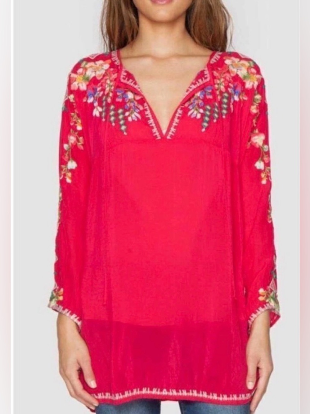 Johnny Was Heavily Embroidered Vanessa Tunic